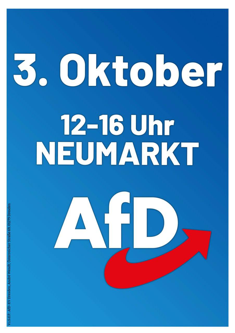 Tag der Deutschen Einheit - auf Dresdner Neumarkt - 3. Oktober 2025