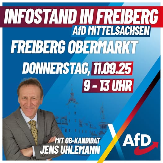 11.09. - Infostand auf dem Freiberger Obermarkt, mit Jens Uhlemann