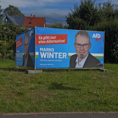 Großplakat in Freiberg